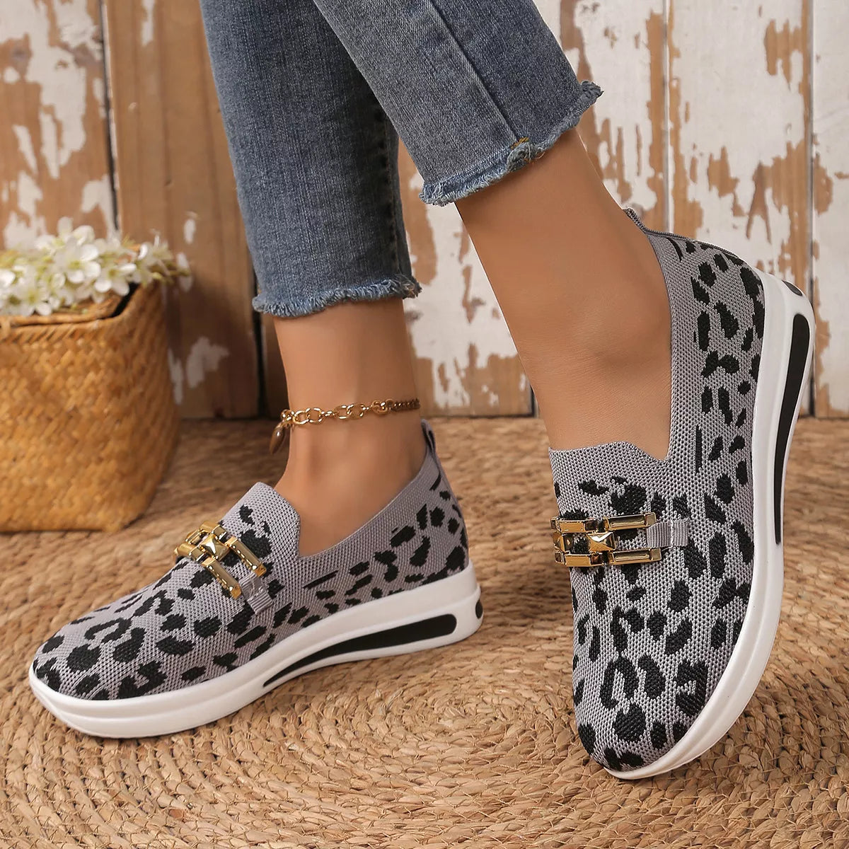 Leopard Mesh Slip-Ons New Era Fashion LLc