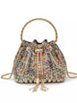 Rhinestone Embellished Bucket Crossbody Bag New Era Fashion LLc