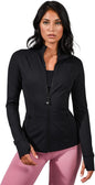Full Zip Running Track Jacket Lightweight Athletic Slim Fit Jacket with Thumbholes