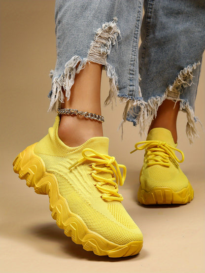 Women'S Plus Size Casual Sports Shoes | Lightweight Breathable Running Shoes, Fashionable Slip-On Style, Low Top, Round Toe, Fabric Upper and Insole, Rubber Sole NovaCart