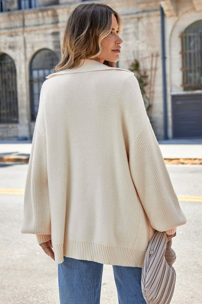 Solid Lapel Collar Single Button Sweater Cardigan Shop Style & More | Fresh Looks, Everyday Deals & Free Shipping