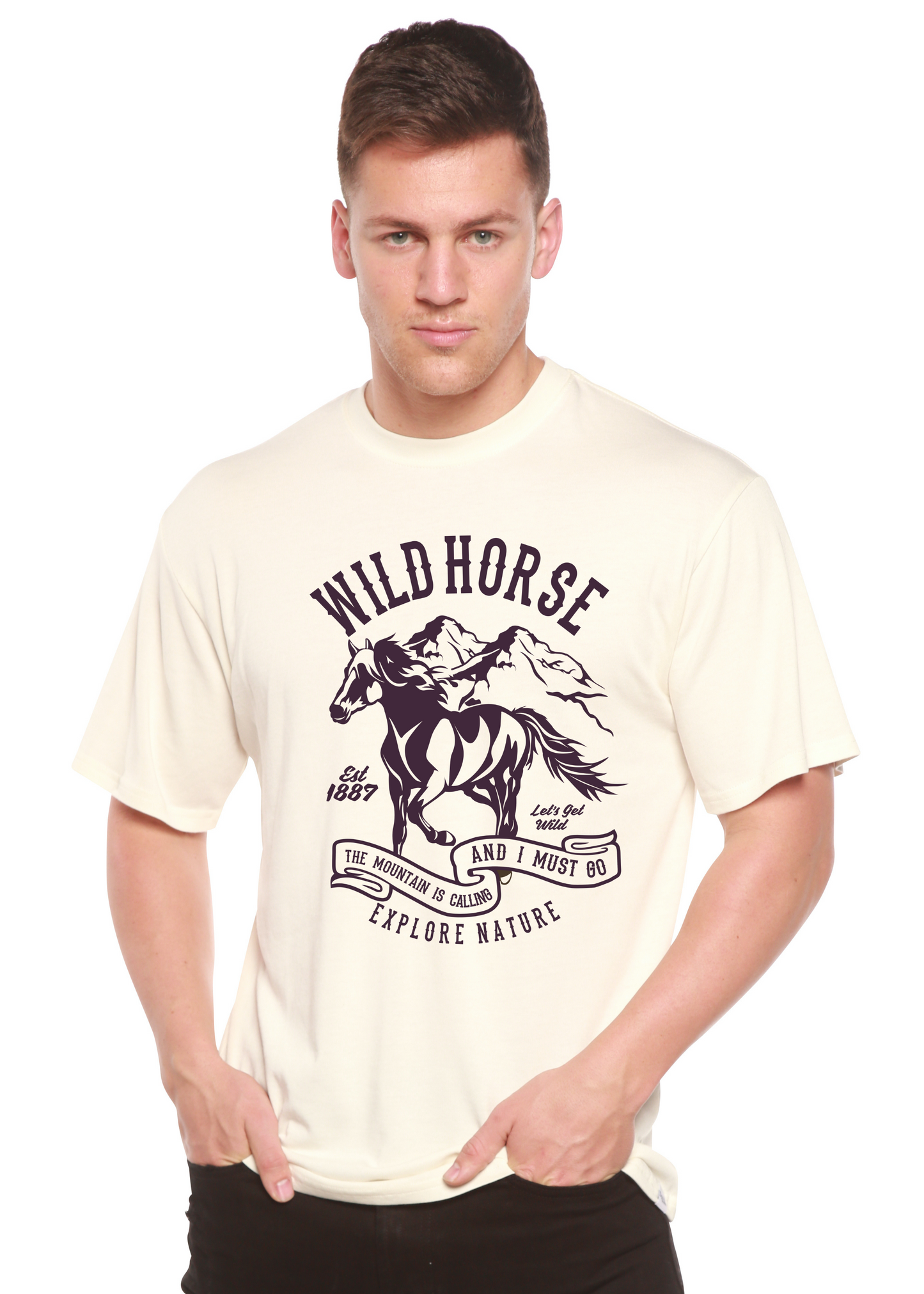 Wild Horse Spun Bamboo® Men's Bamboo Viscose/Organic Cotton Short Sleeve Graphic T-Shirt Spun Bamboo