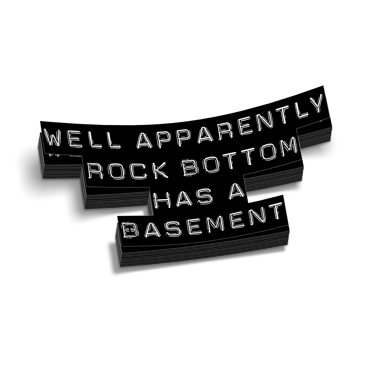 Rock Bottom Hard Hat Decal Armed American Supply