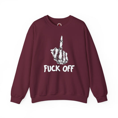 Fuck Off Finger Crewneck Sweatshirt The Devil's Pickle