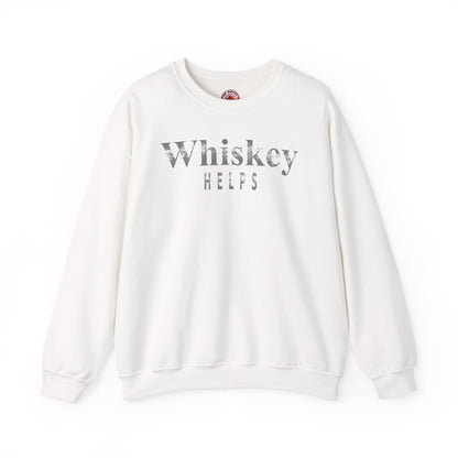 Whiskey Helps Crewneck Sweatshirt The Devil's Pickle
