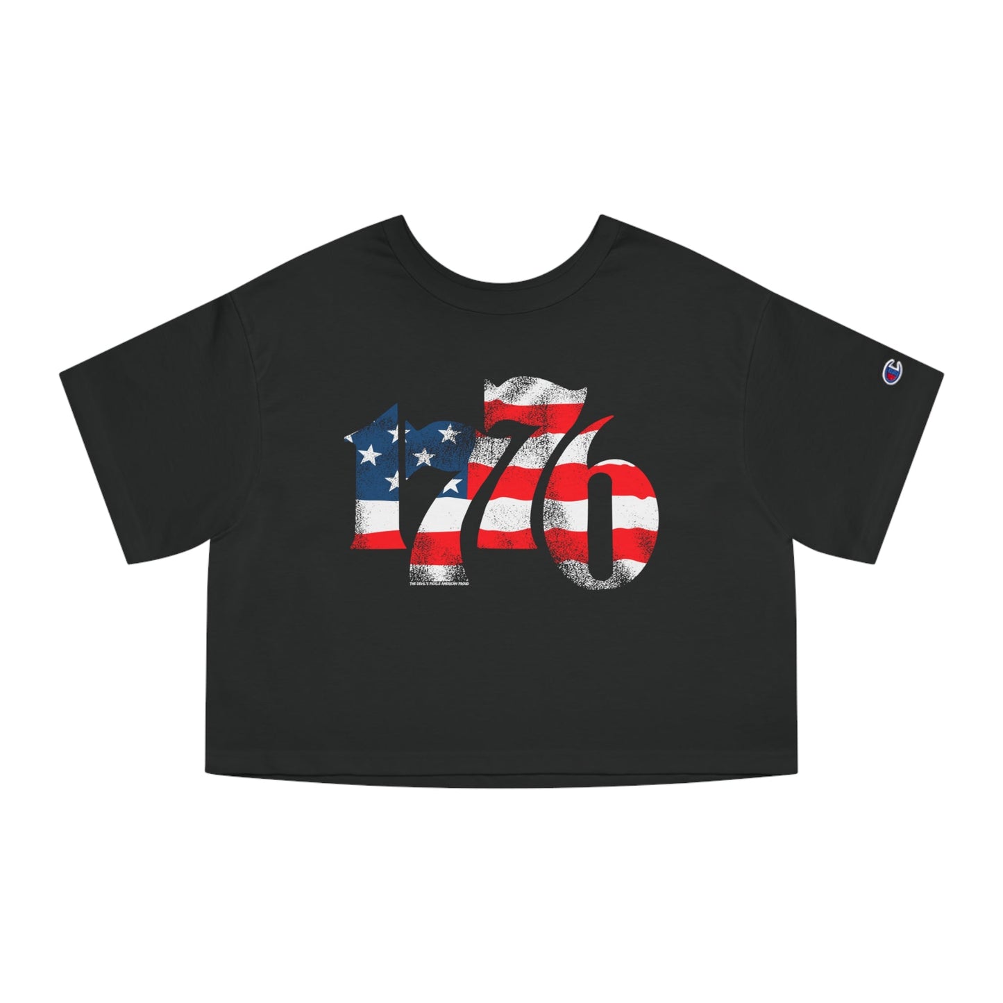 1776 American Flag Cropped T-Shirt The Devil's Pickle