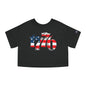 1776 American Flag Cropped T-Shirt The Devil's Pickle