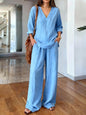 Long Sleeve Top & Full-Length Pants Two-Piece Set – 9 Colors S–3XL FitiqueFit