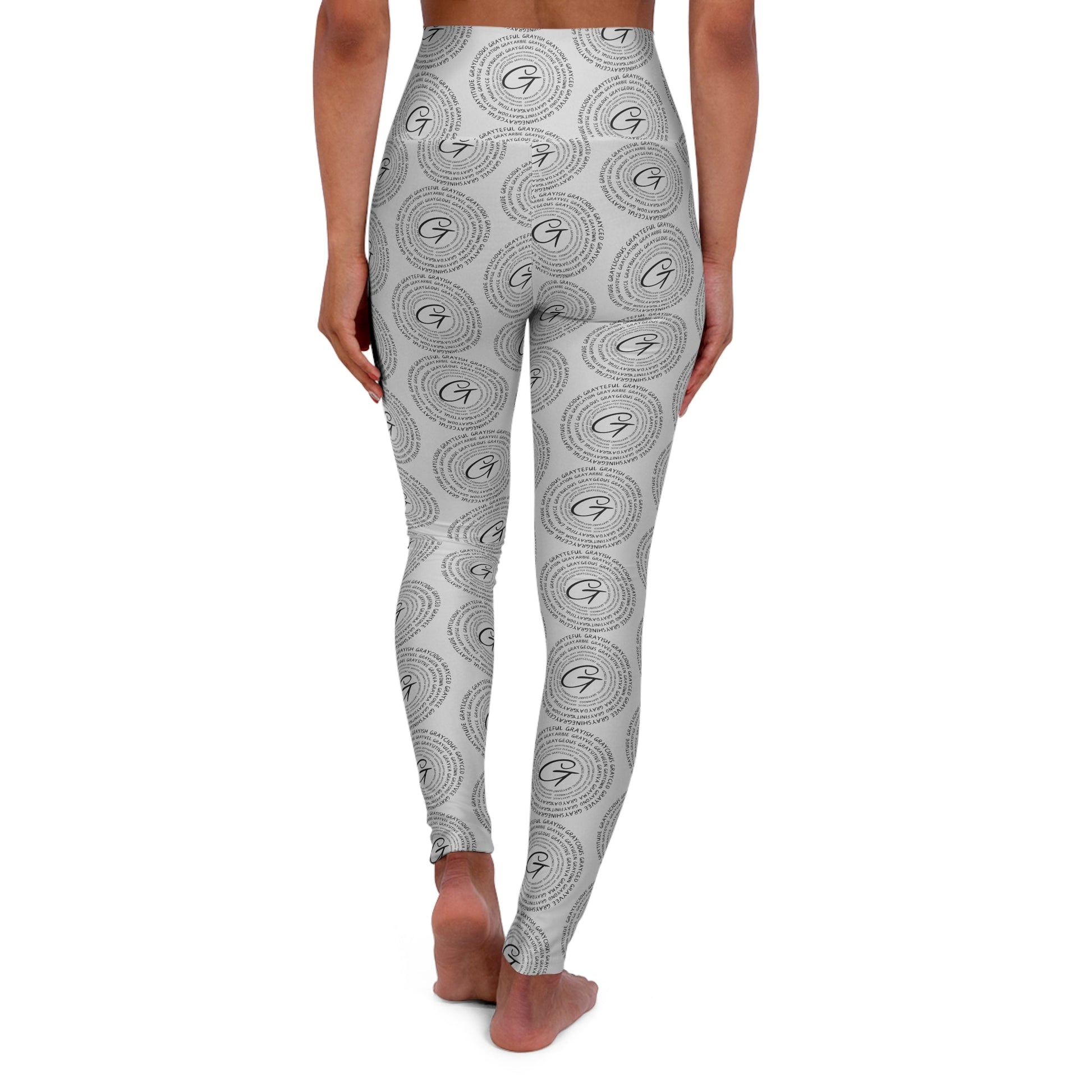 High Waisted Yoga Leggings (AOP) Grayceful LLC