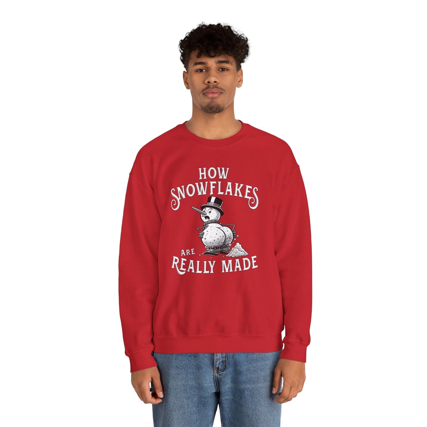 How Snowflakes Are Really Made Crewneck Sweatshirt The Devil's Pickle