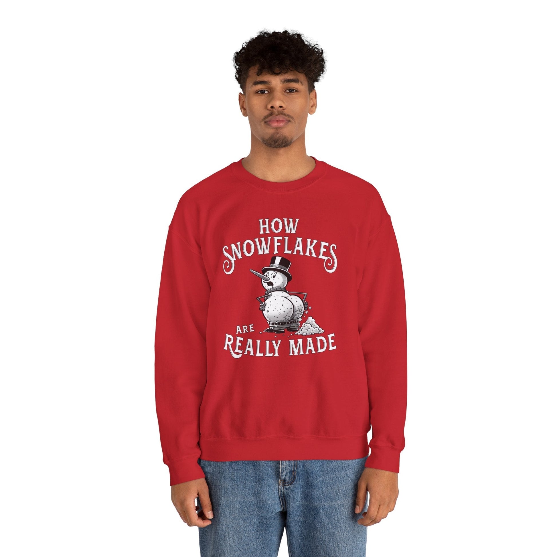 How Snowflakes Are Really Made Crewneck Sweatshirt The Devil's Pickle