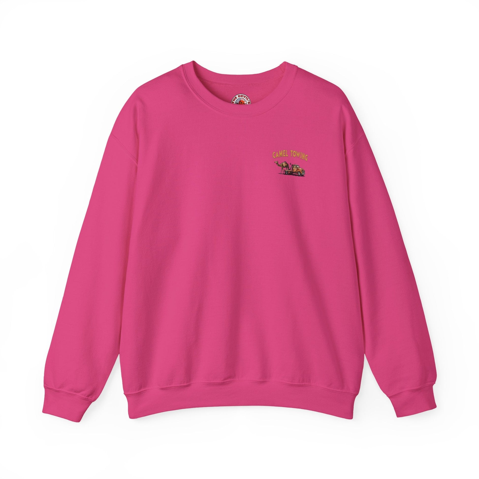 Camel Towing Back Crewneck Sweatshirt The Devil's Pickle