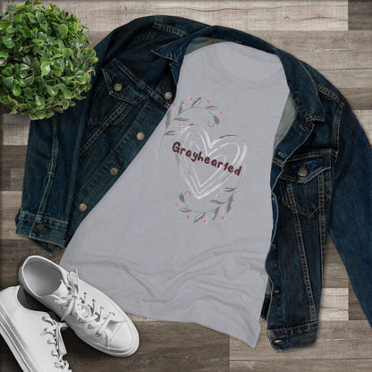 Grayhearted Women's Triblend Tee - Floral Heart Design Grayceful LLC