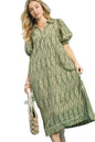 Umgee Geometric Print Midi Dress West2East Surf