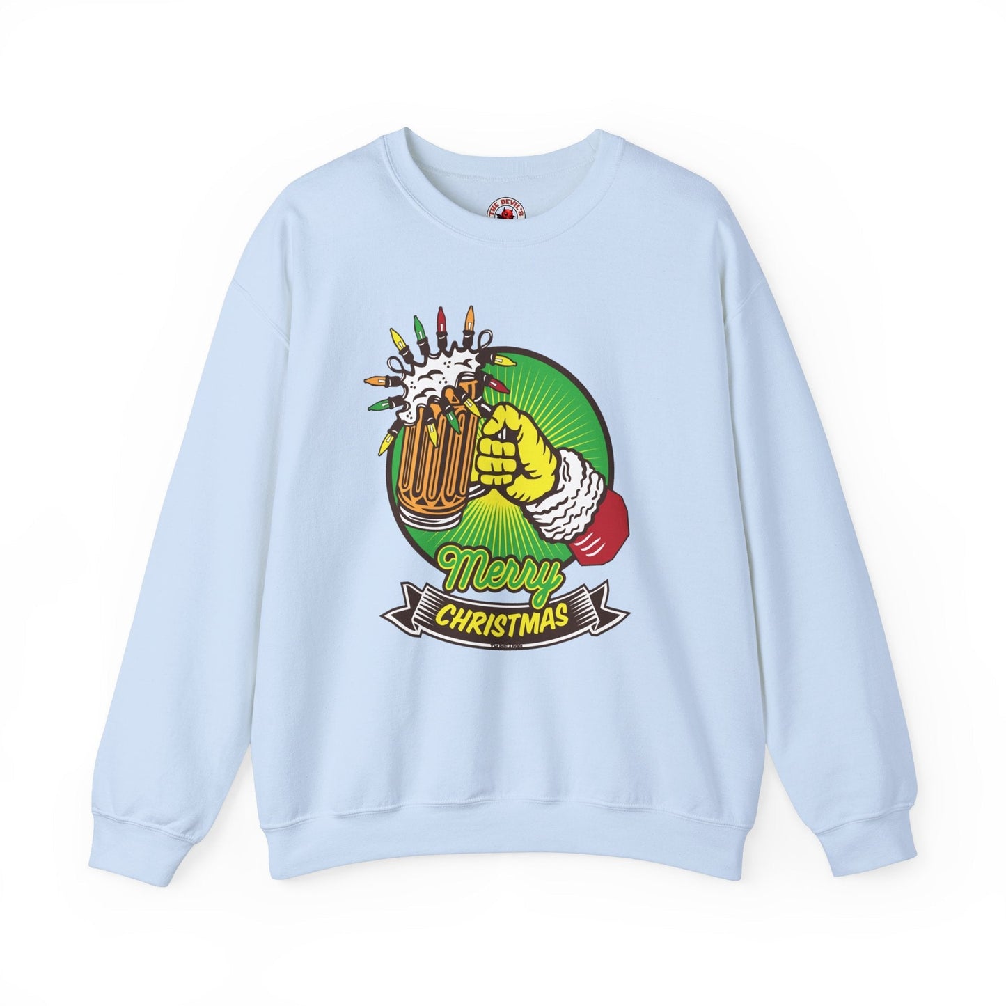 Merry Christmas Beer Crewneck Sweatshirt The Devil's Pickle