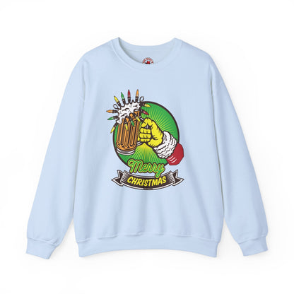Merry Christmas Beer Crewneck Sweatshirt The Devil's Pickle