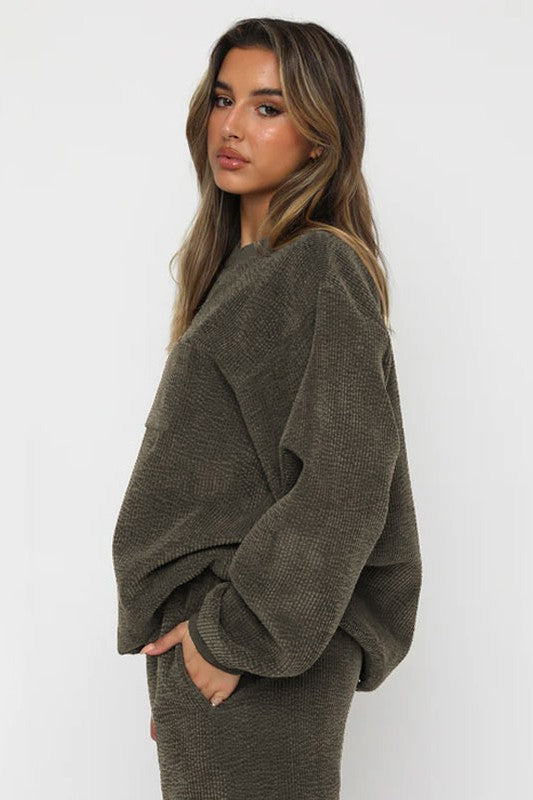 WOMEN TWO PIECE CORDUROY WESTERN SET BY CLAUDE