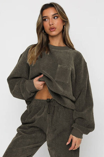 WOMEN TWO PIECE CORDUROY WESTERN SET BY CLAUDE