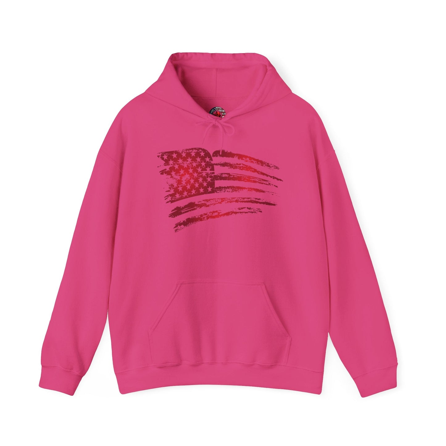 Red American Flag Hooded Sweatshirt The Devil's Pickle
