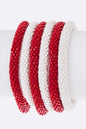 Red White Nepal Roll On Bracelet Set Shop Style & More | Fresh Looks, Everyday Deals & Free Shipping