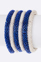 Blue White Team Color Nepal Roll On Bracelet Set Shop Style & More | Fresh Looks, Everyday Deals & Free Shipping