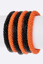 Black Orange Team Color Roll On Bracelet Set Shop Style & More | Fresh Looks, Everyday Deals & Free Shipping