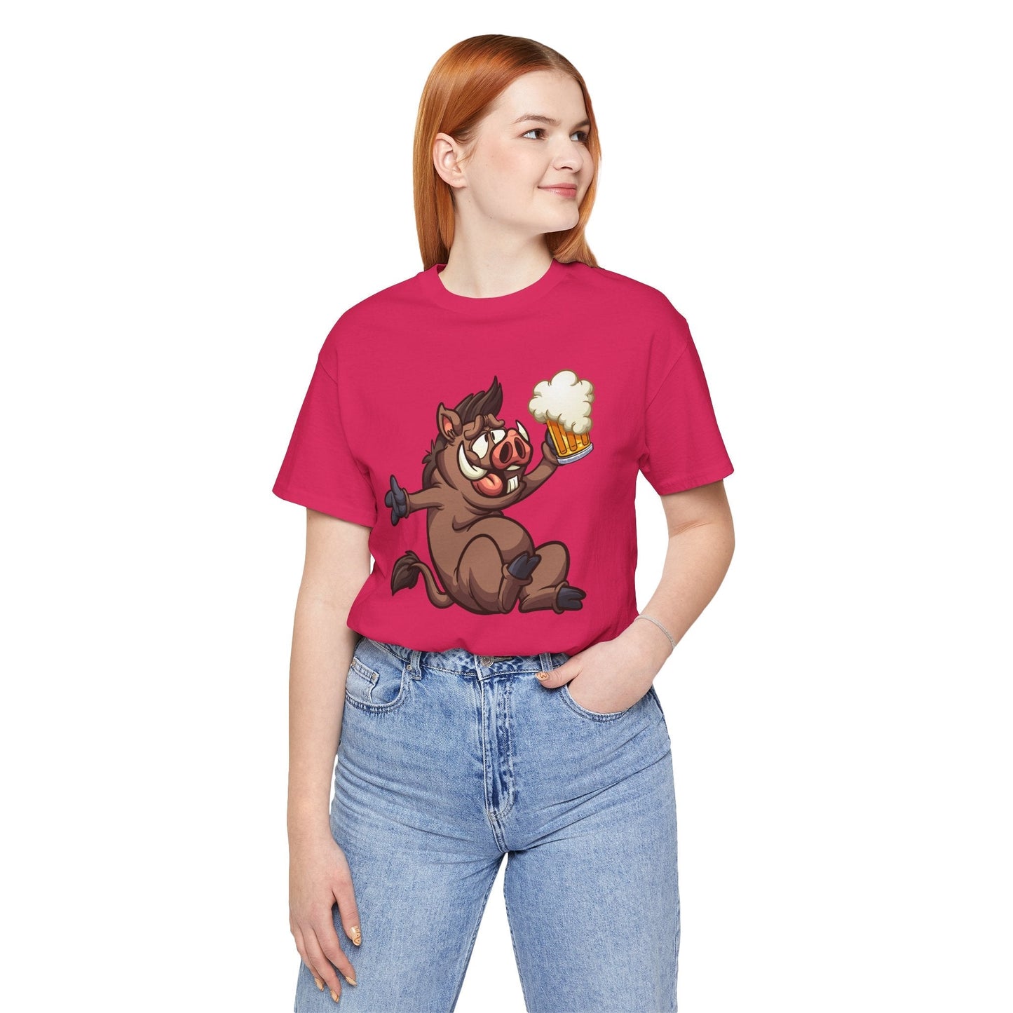Beer Drinking Boar T-Shirt The Devil's Pickle