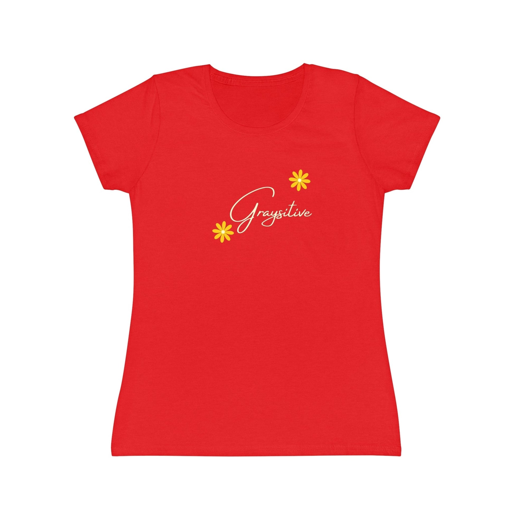 Women's Iconic T-Shirt graysitive with flowers Grayceful LLC