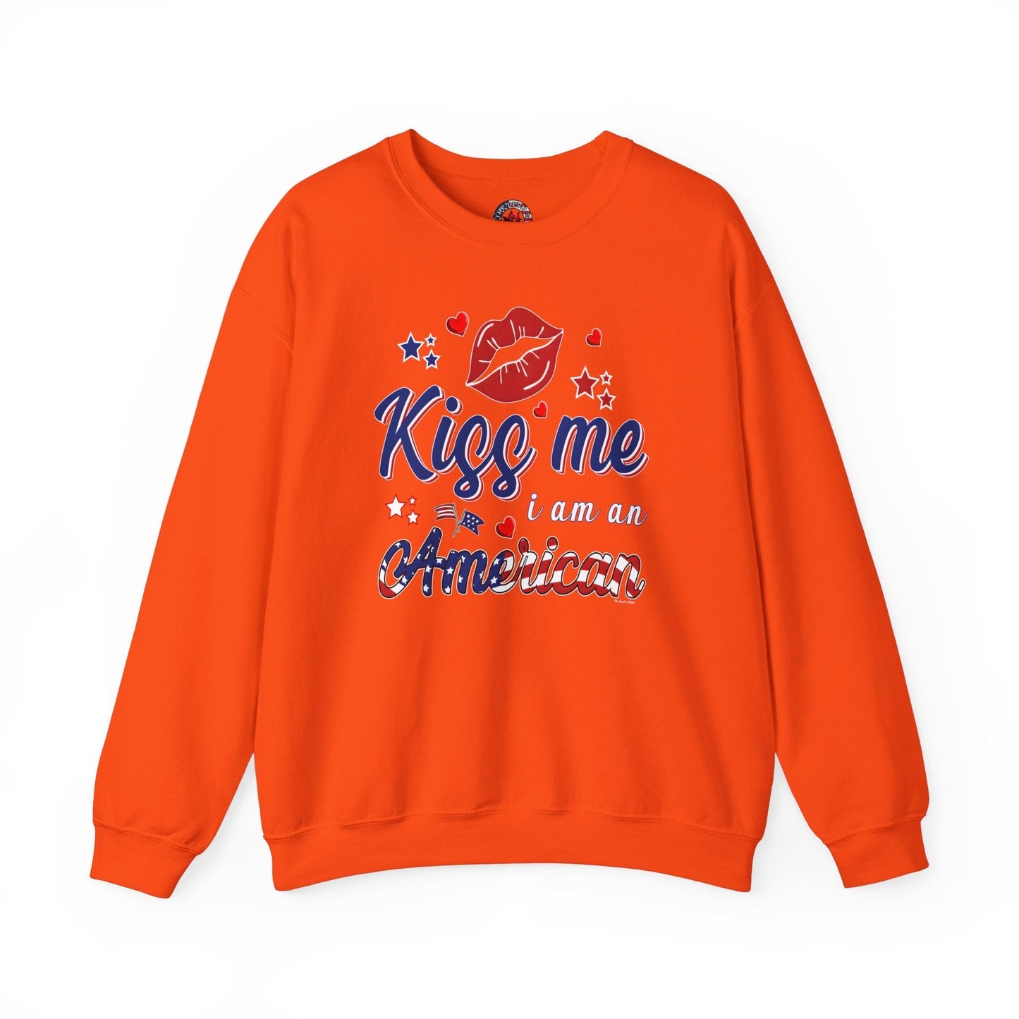 Kiss Me I Am An American Crewneck Sweatshirt The Devil's Pickle