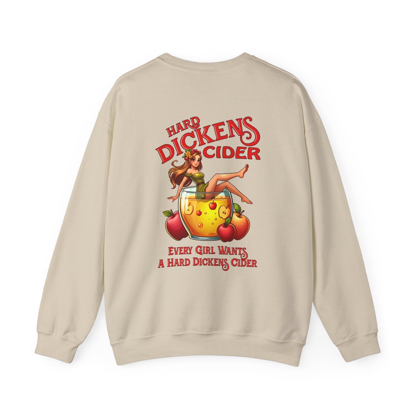 Hard Dickens Cider Front/Back Crewneck Sweatshirt The Devil's Pickle