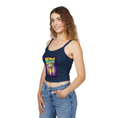 Will Work for Shots Womens Spaghetti Strap Tank Top Country in My Heart