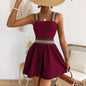 Women's Resort-Style Sleeveless Wide-Leg Jumpsuit with Cinched Waist FitiqueFit