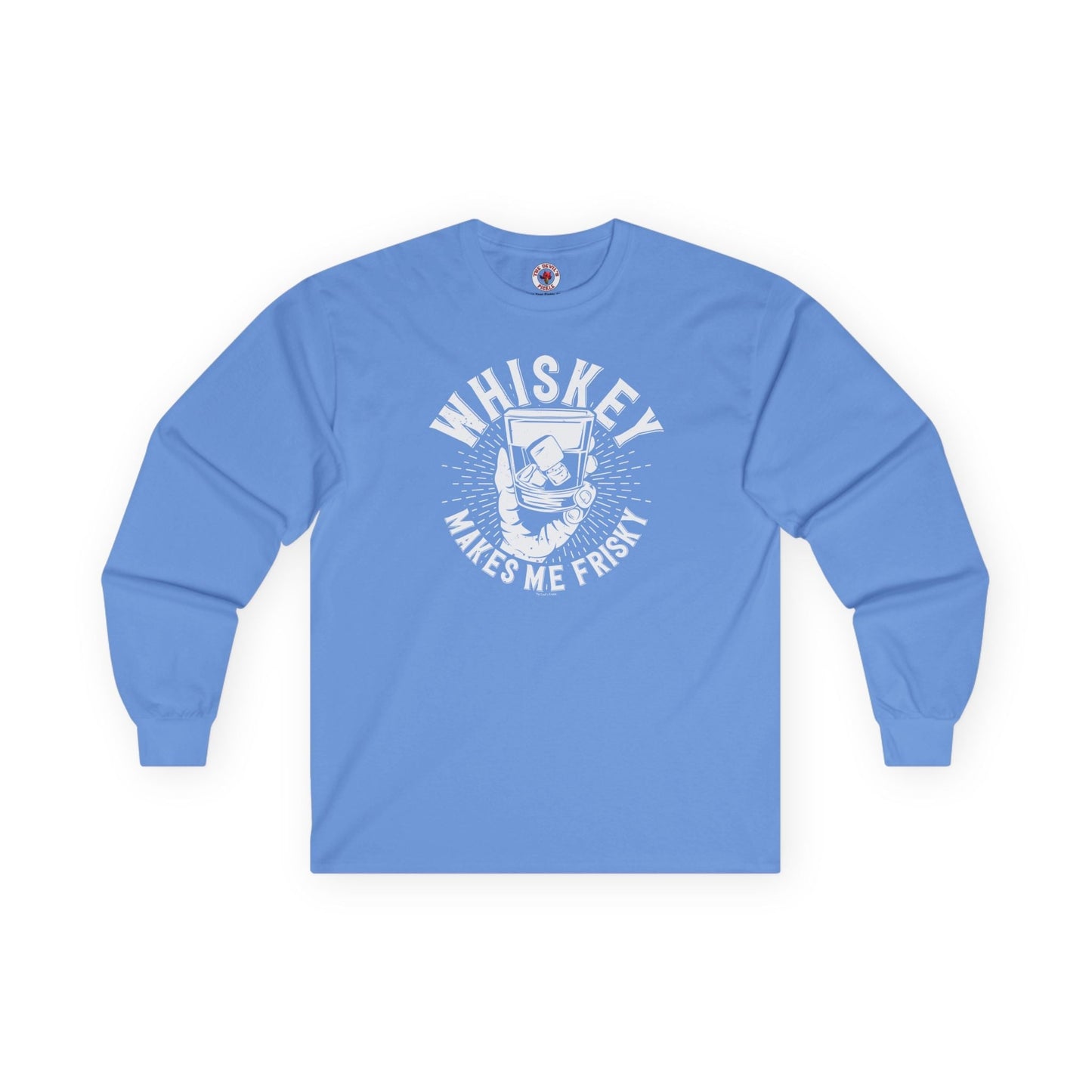 Whiskey Makes Me Frisky Long Sleeve Tee The Devil's Pickle