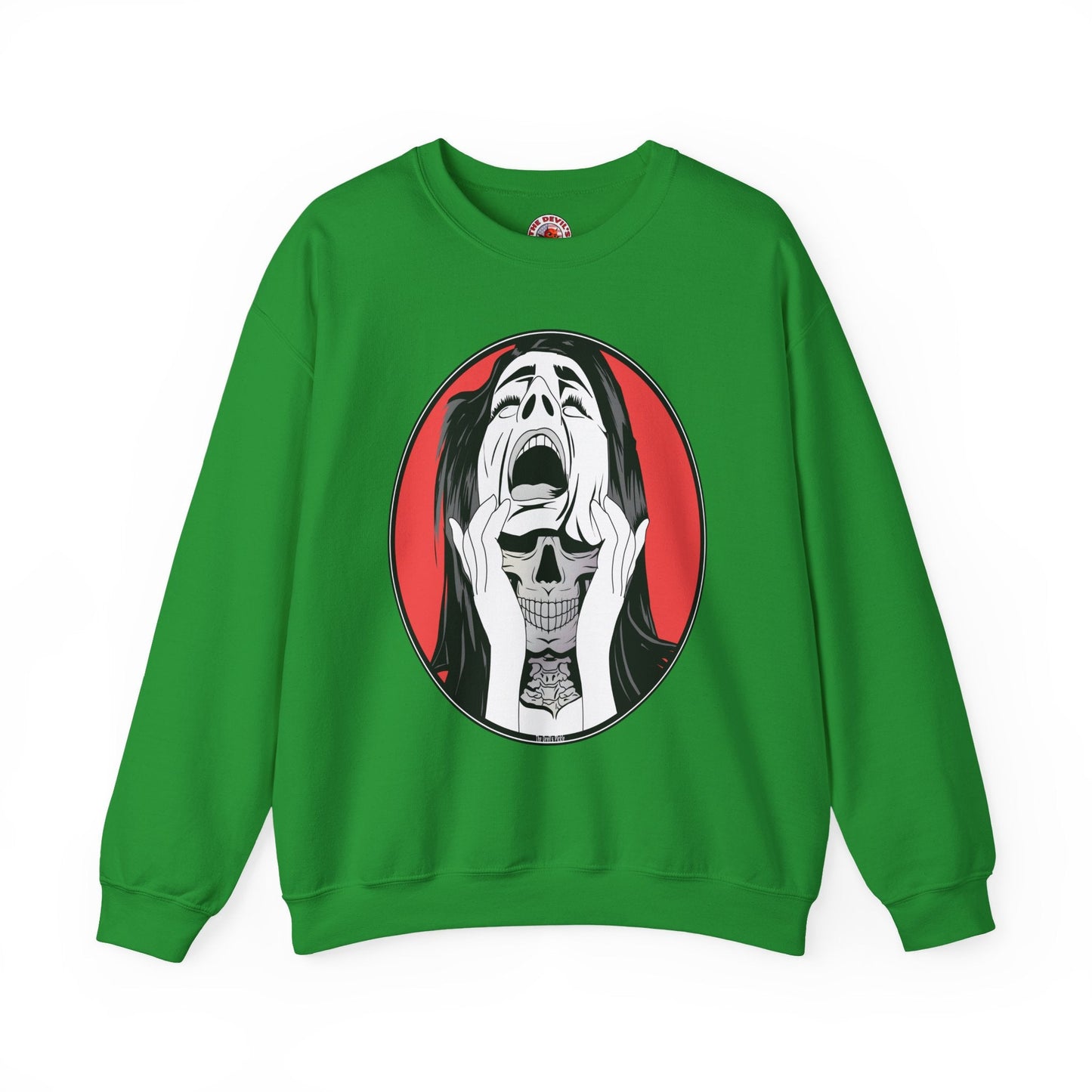 Skull Woman Crewneck Sweatshirt The Devil's Pickle
