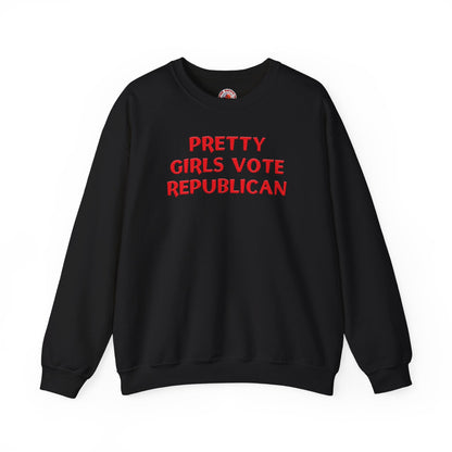 Pretty Girls Vote Republican Crewneck Sweatshirt The Devil's Pickle