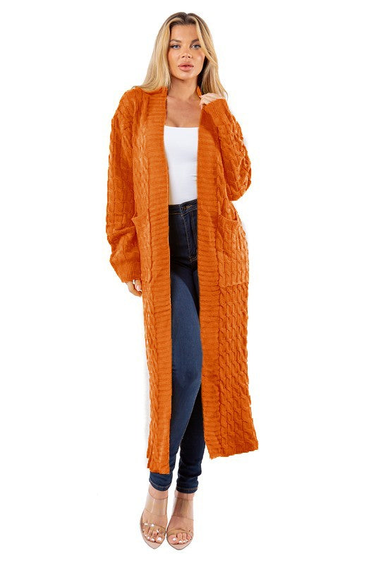 WOMEN FASHION LONG MAXI SWEATER CARDIGAN BY CLAUDE