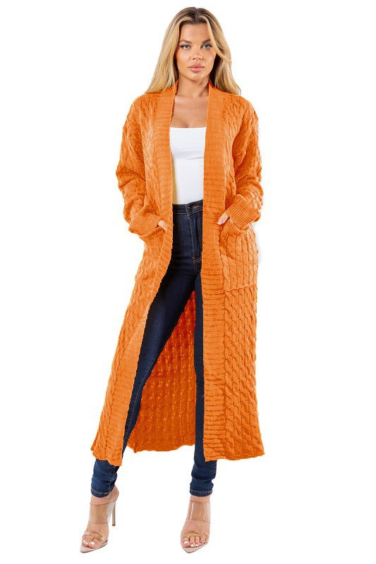 WOMEN FASHION LONG MAXI SWEATER CARDIGAN BY CLAUDE