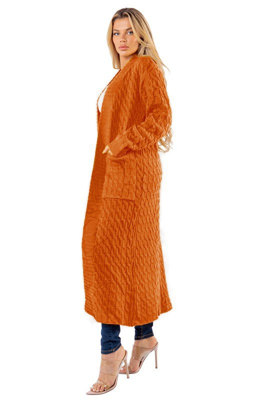 WOMEN FASHION LONG MAXI SWEATER CARDIGAN BY CLAUDE