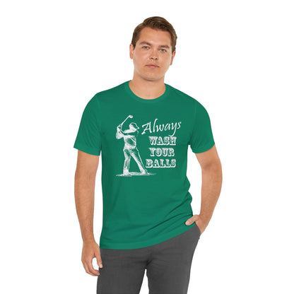 Always Wash Your Balls Golf T-shirt The Devil's Pickle