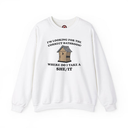 I'm Looking For The Correct Bathroom Crewneck Sweatshirt The Devil's Pickle