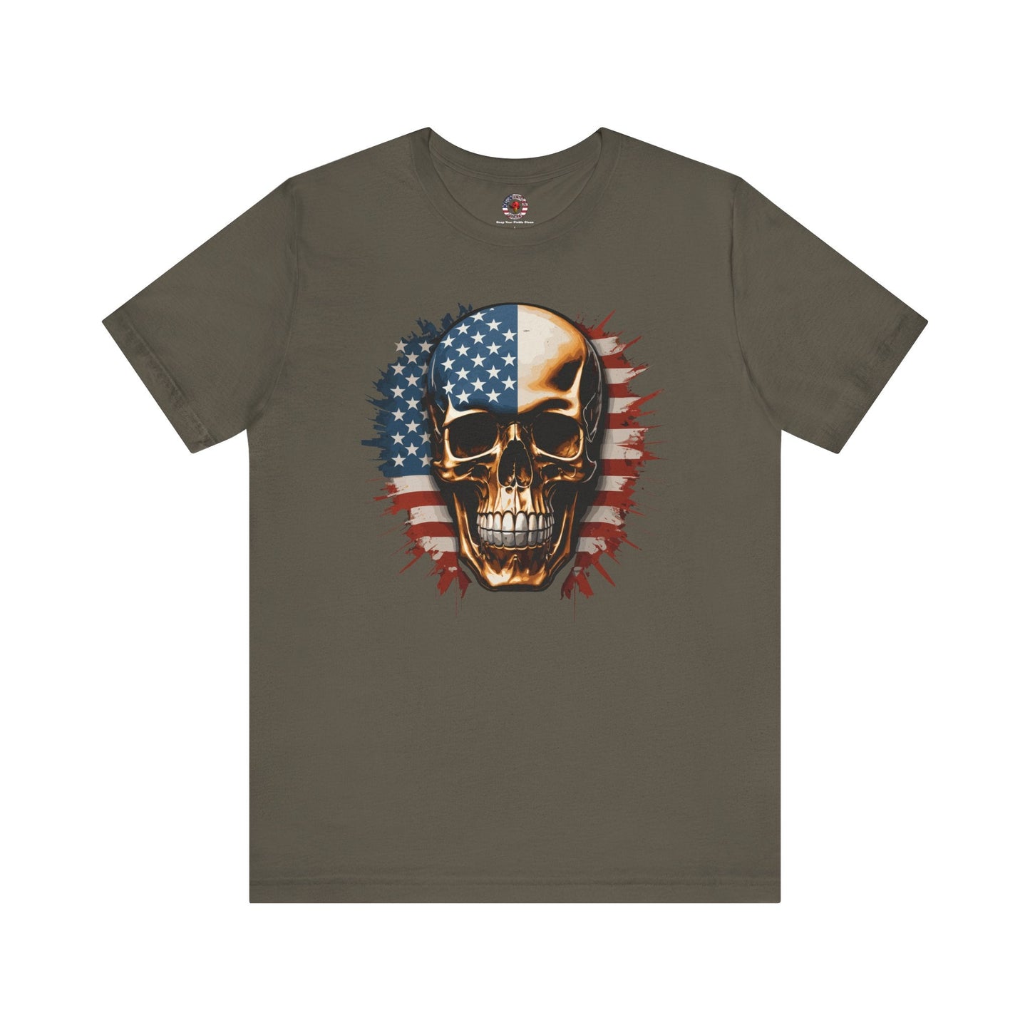 American Flag Skull T-Shirt The Devil's Pickle