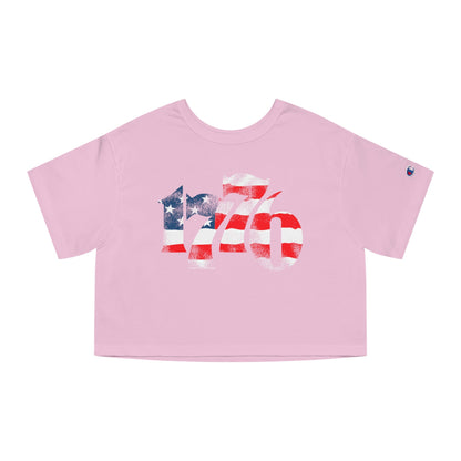 1776 American Flag Cropped T-Shirt The Devil's Pickle
