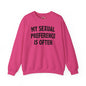 My Sexual Preference Is Often Crewneck Sweatshirt The Devil's Pickle