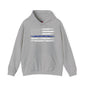 Thin Blue Line American Flag Hooded Sweatshirt The Devil's Pickle