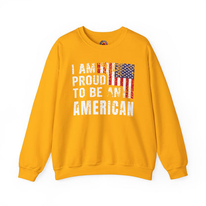 I Am Proud To Be An American Crewneck Sweatshirt The Devil's Pickle