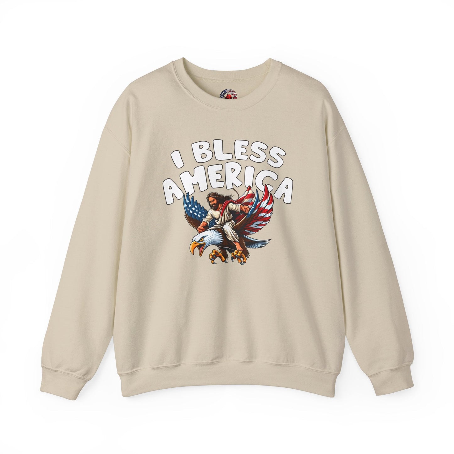 I Bless America Crewneck Sweatshirt The Devil's Pickle