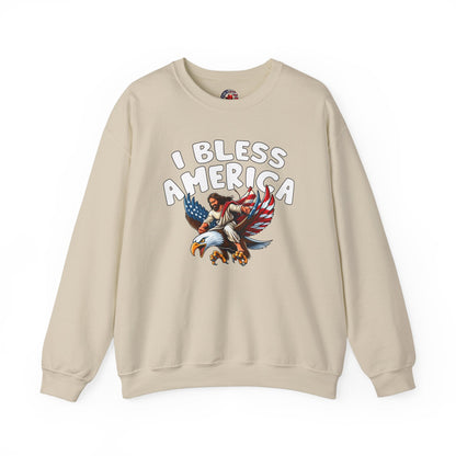 I Bless America Crewneck Sweatshirt The Devil's Pickle