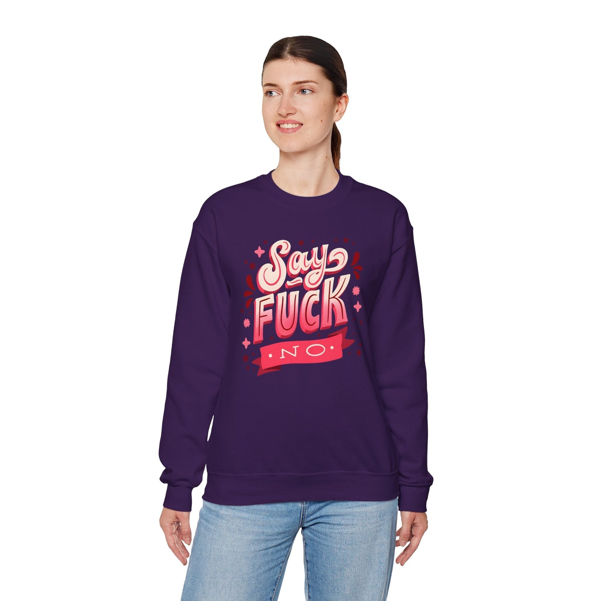 Say Fuck No Crewneck Sweatshirt The Devil's Pickle