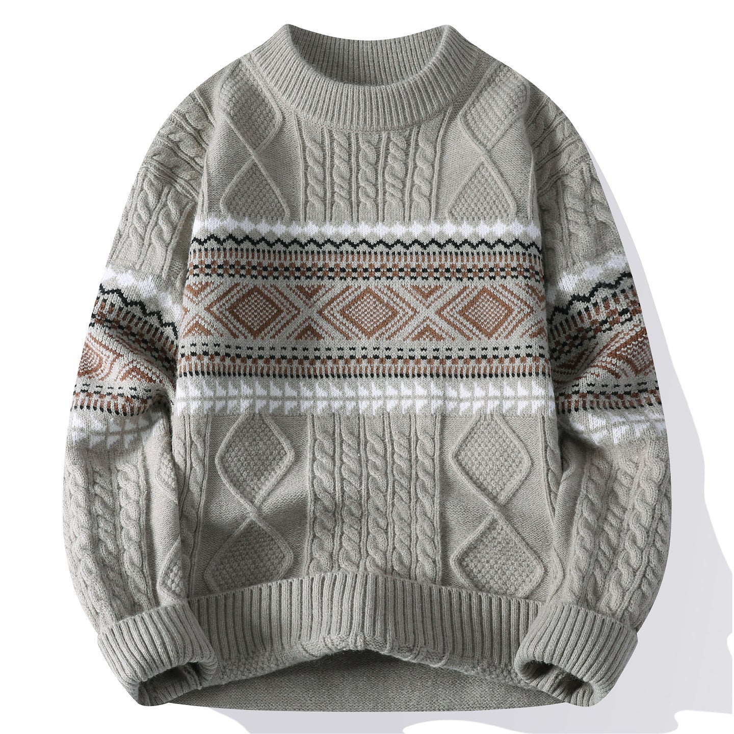 Autumn And Winter Fashion Trend Mock Neck Sweater Men Grayceful LLC