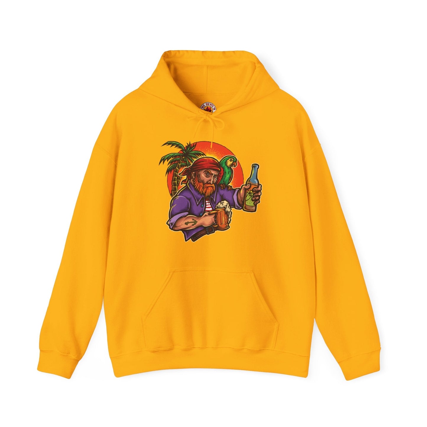 Sunset Pirate Beer Hooded Sweatshirt The Devil's Pickle